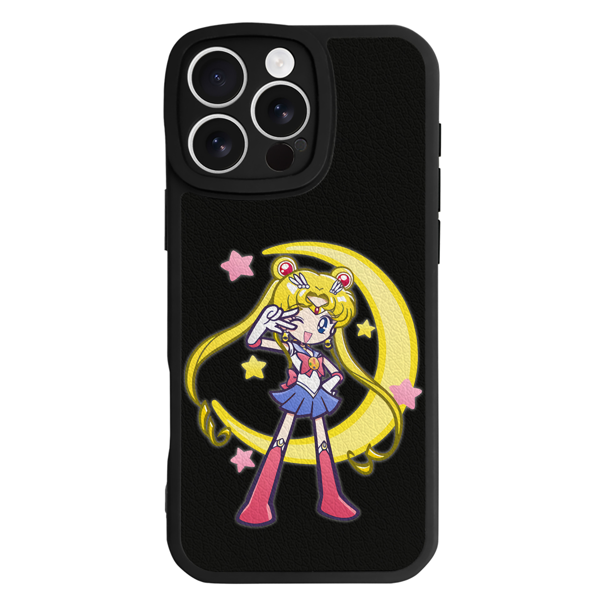 （画像用） 美少女戦士セーラームーン 月野 うさぎ つきの うさぎ Sailor Moon Tsukino Usagi 【iPhone 16シリーズ対応】シリコンスマホケース（レザー調） 材質：シリコン